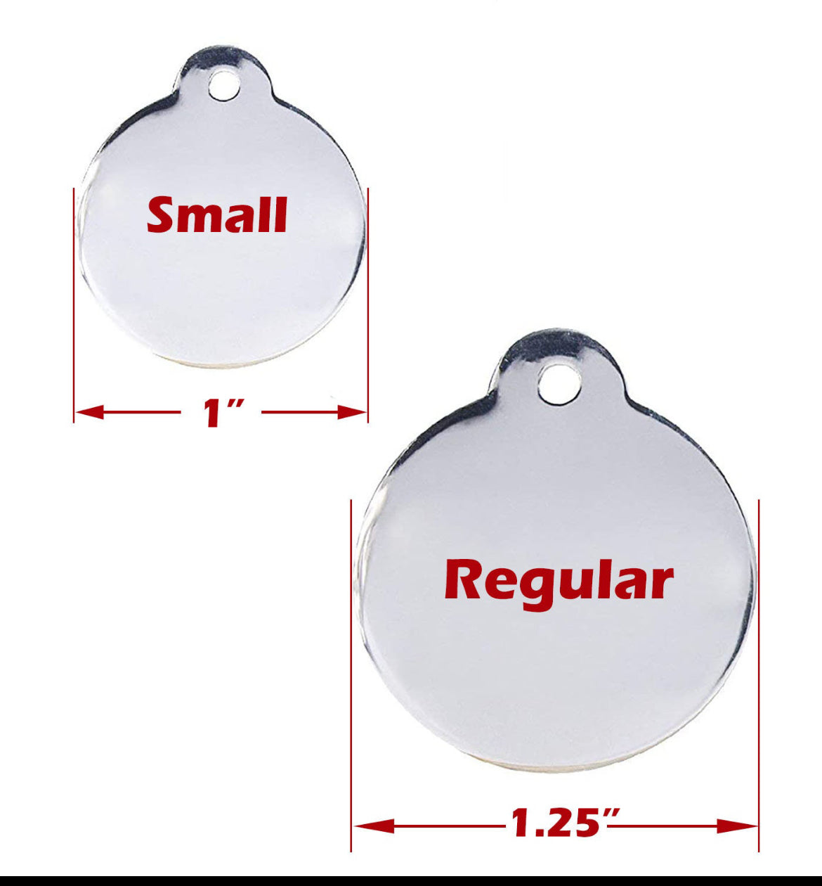 Personalized Pet ID Tag - Engraved Double Sided Round