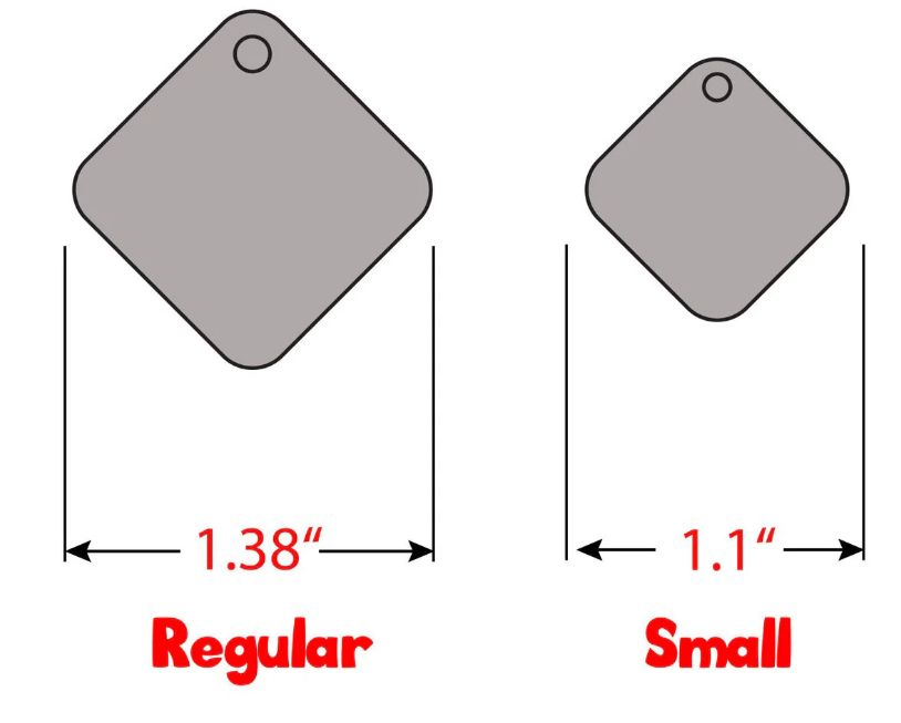 Personalized Pet ID Tag - Engraved Double-Sided Diamond