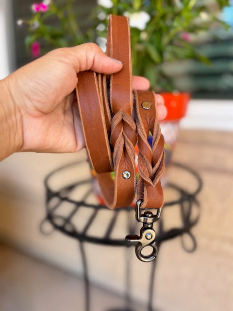 Braided Leather Leash