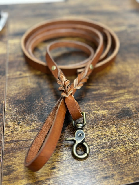 Braided Leather Leash