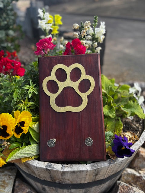 Square Wood Leash Holder