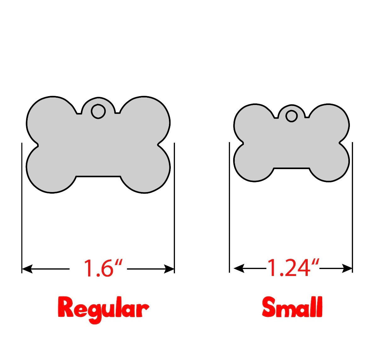 Personalized Pet ID Tag - Engraved Double Sided Bone