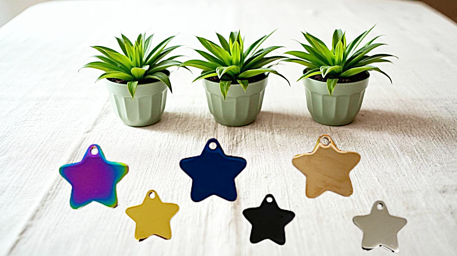 Personalized Pet ID Tag - Engraved Double Sided Star