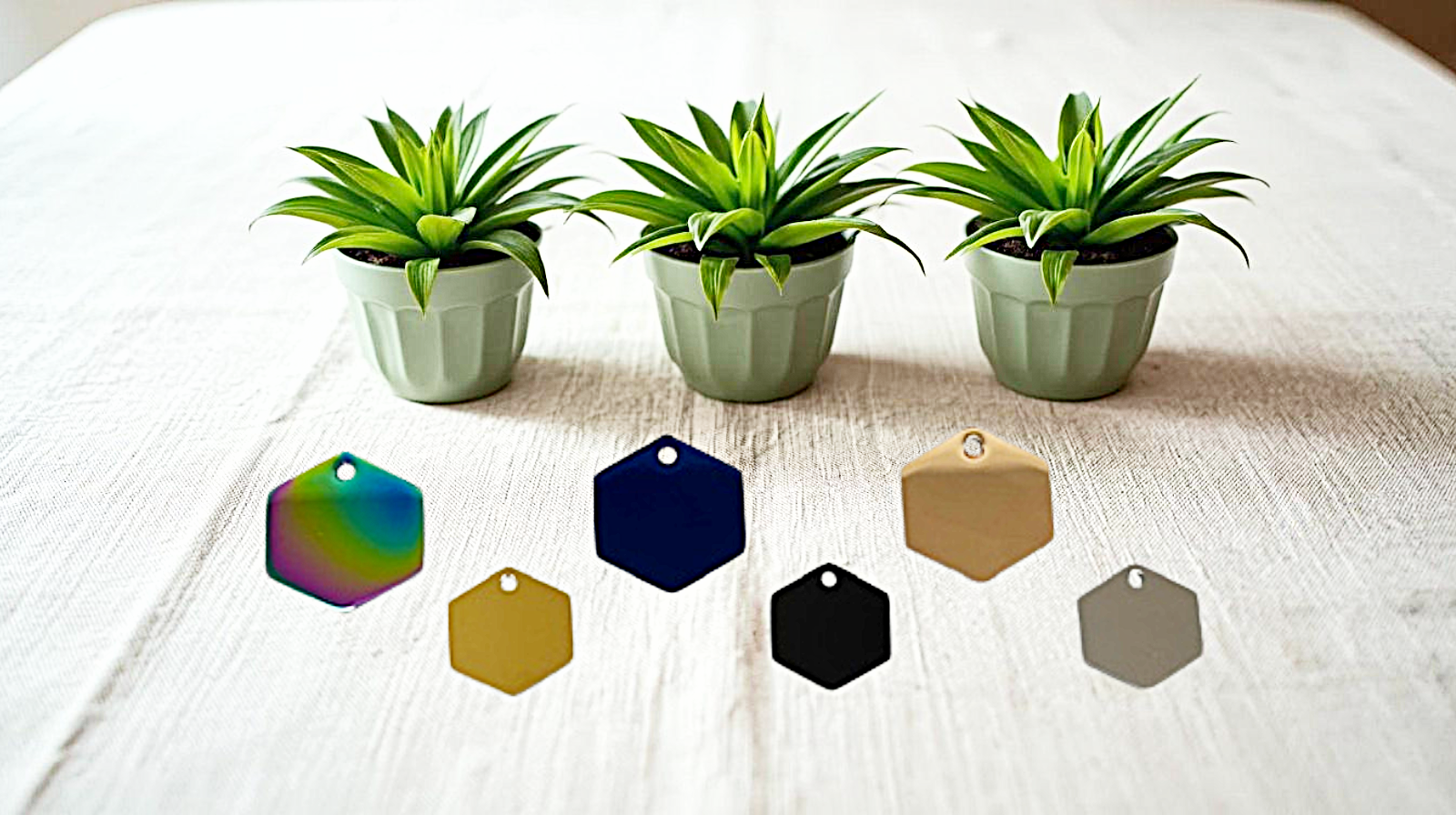 Personalized Pet ID Tag - Engraved Double Sided Hexagon