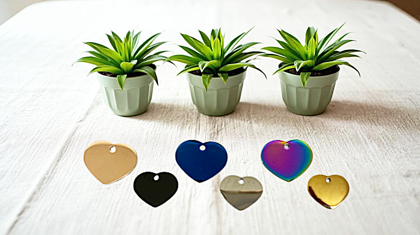 Personalized Pet ID Tag - Engraved Double-Sided Heart